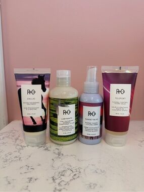 4 R+Co hair products - NEW, unopened - dallas teleport labyrinth sunset blvd